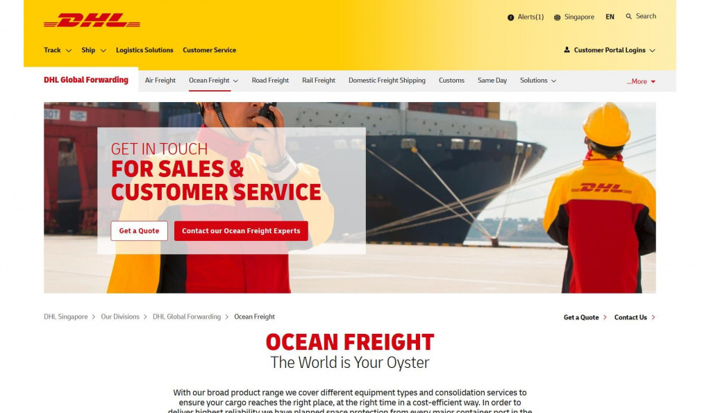 New shipping partner DHL